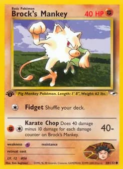 Brock's Mankey card in English