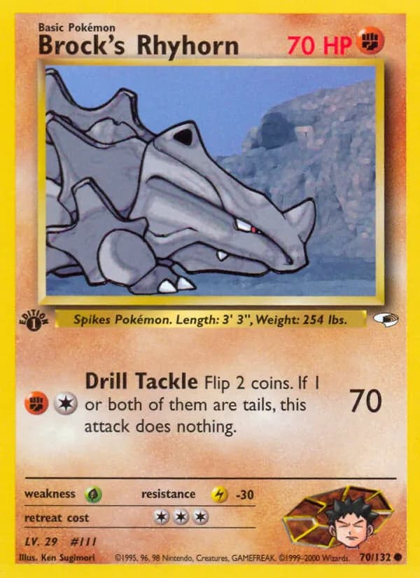 Brock's Rhyhorn card in English