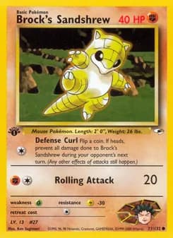 Brock's Sandshrew card in English