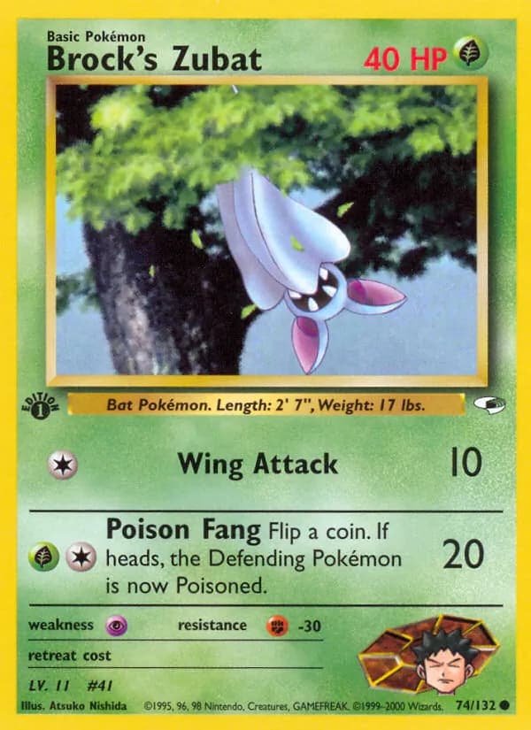 Brock's Zubat card in English