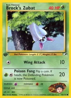 Brock's Zubat card in English
