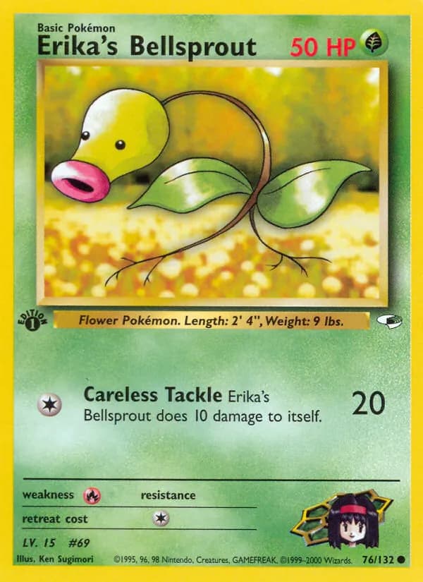 Erika's Bellsprout card in English