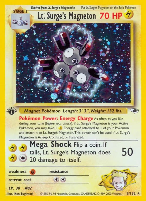 Lt. Surge's Magneton card in English