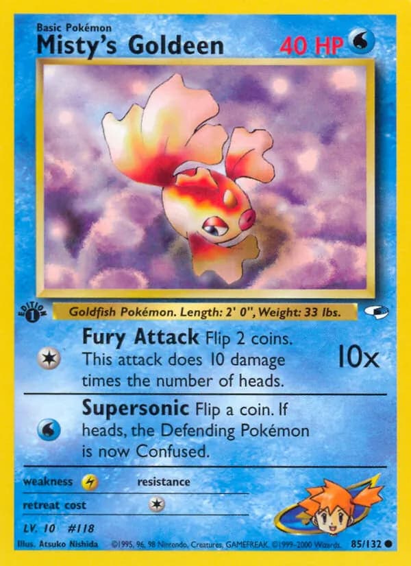 Misty's Goldeen card in English