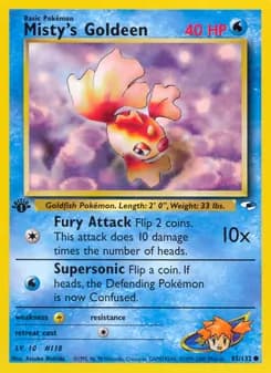 Misty's Goldeen card in English