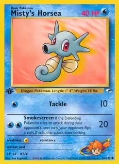 Misty's Horsea card in English