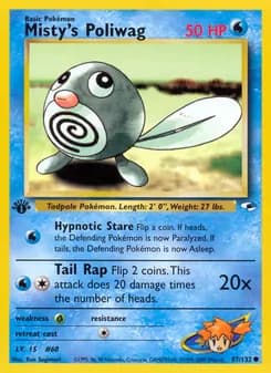 Misty's Poliwag card in English
