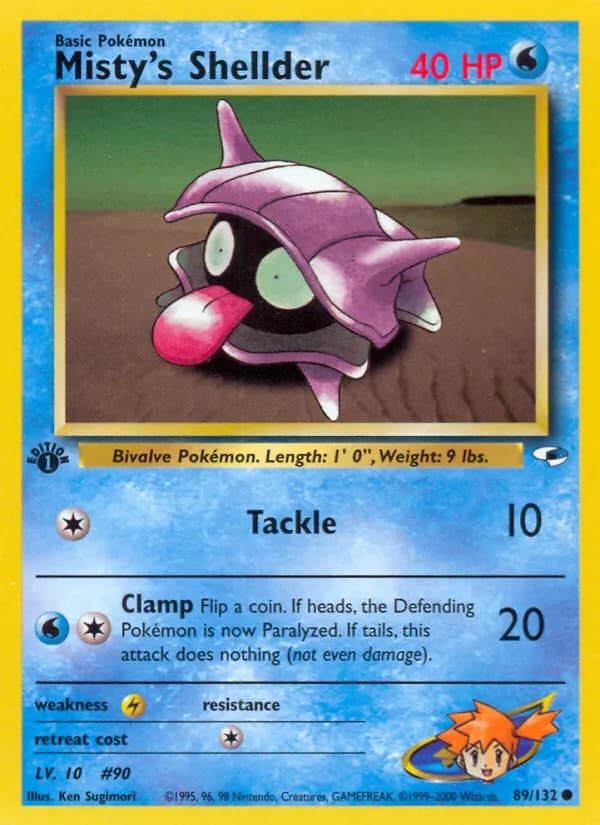 Misty's Shellder card in English