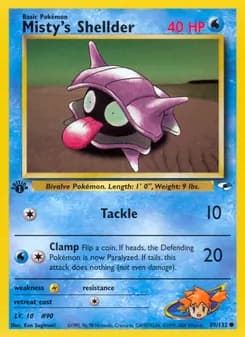 Misty's Shellder card in English