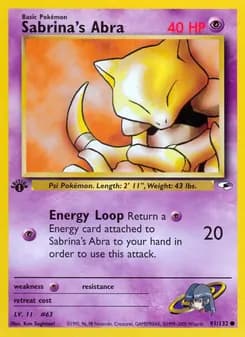 Sabrina's Abra card in English