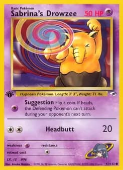 Sabrina's Drowzee card in English