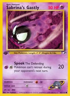 Sabrina's Gastly card in English