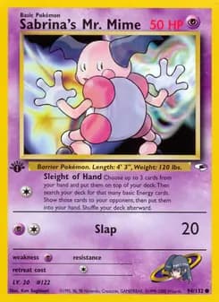 Sabrina's Mr. Mime card in English