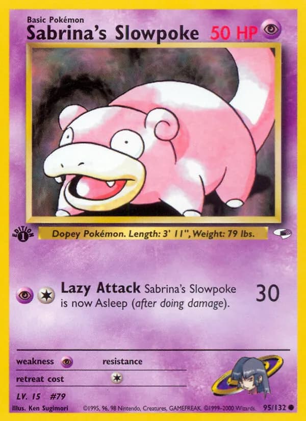 Sabrina's Slowpoke card in English