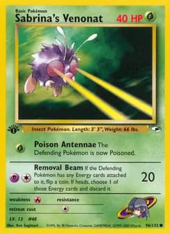 Sabrina's Venonat card in English