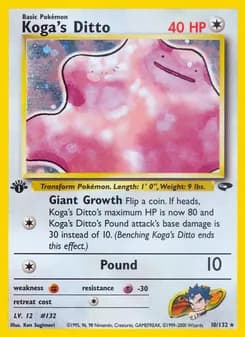 Koga's Ditto card in English