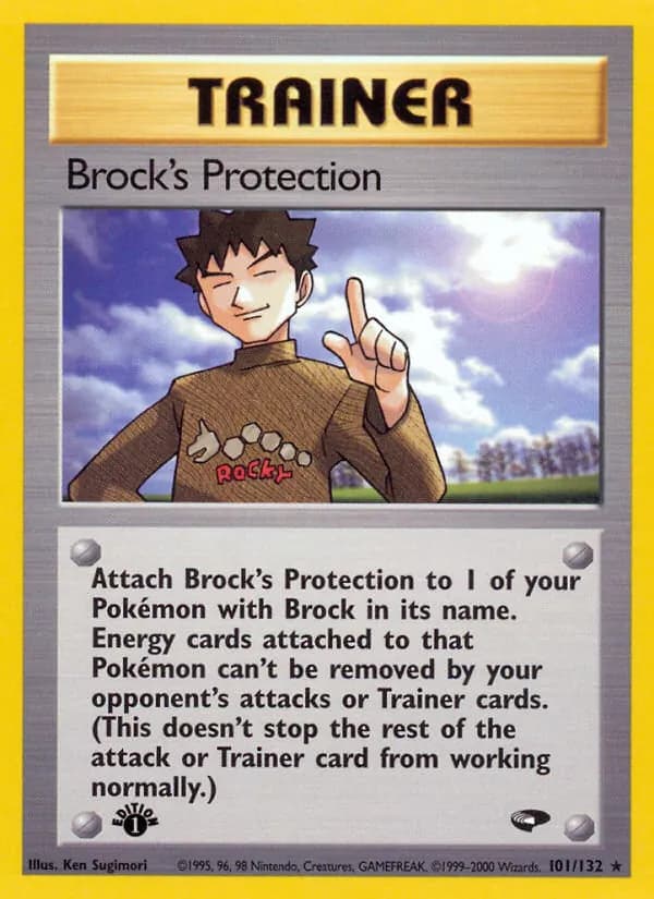 Brock's Protection card in English