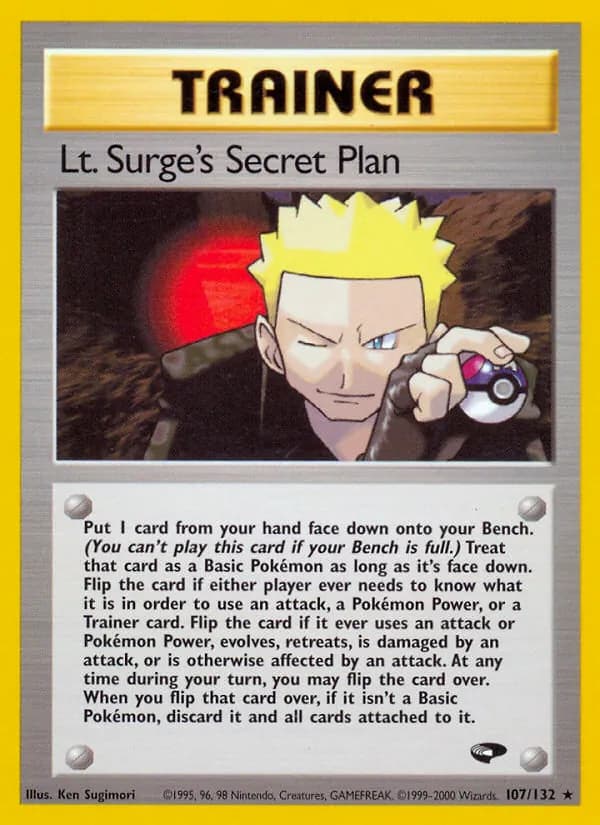 Lt. Surge's Secret Plan card in English