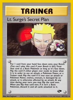 Lt. Surge's Secret Plan card in English
