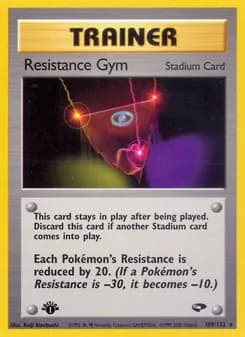 Resistance Gym card in English