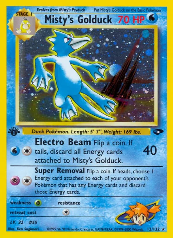 Misty's Golduck card in English