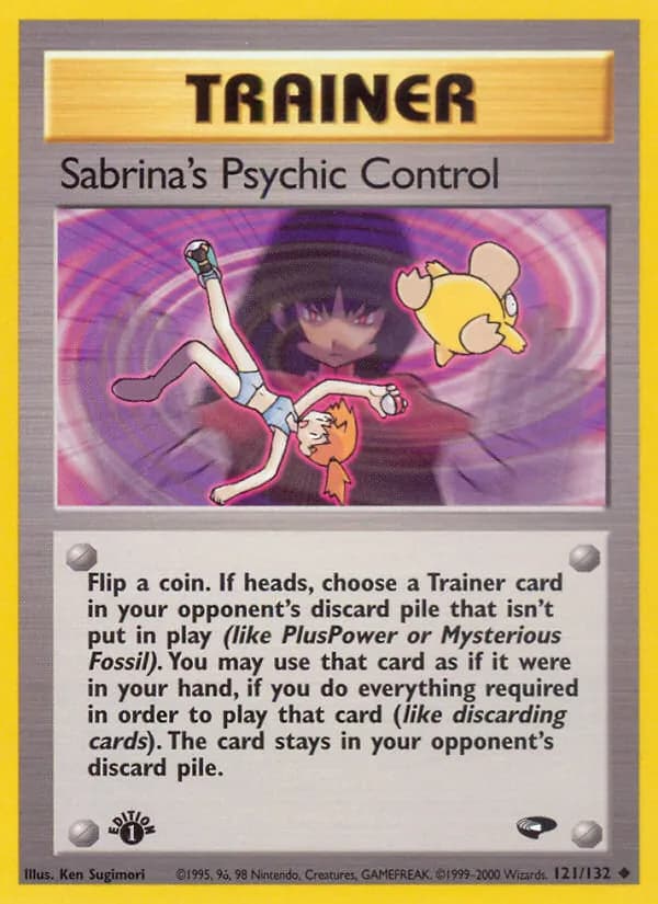 Sabrina's Psychic Control card in English