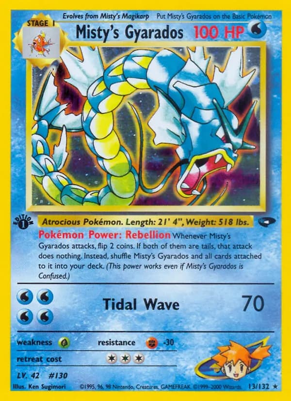 Misty's Gyarados card in English