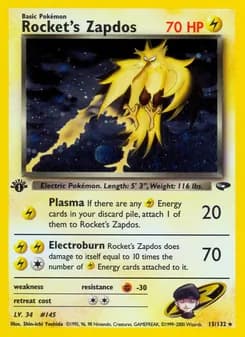 Rocket's Zapdos card in English