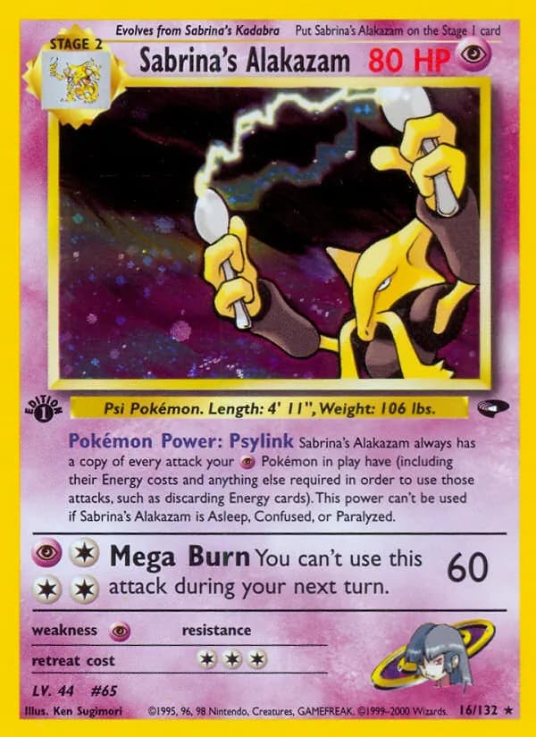 Sabrina's Alakazam card in English