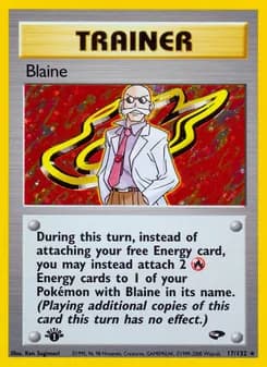 Blaine card in English