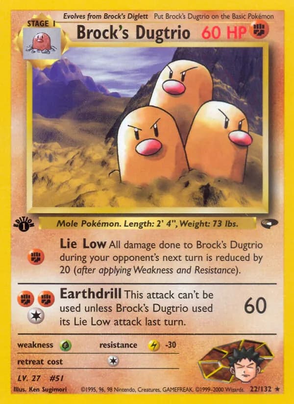 Brock's Dugtrio card in English