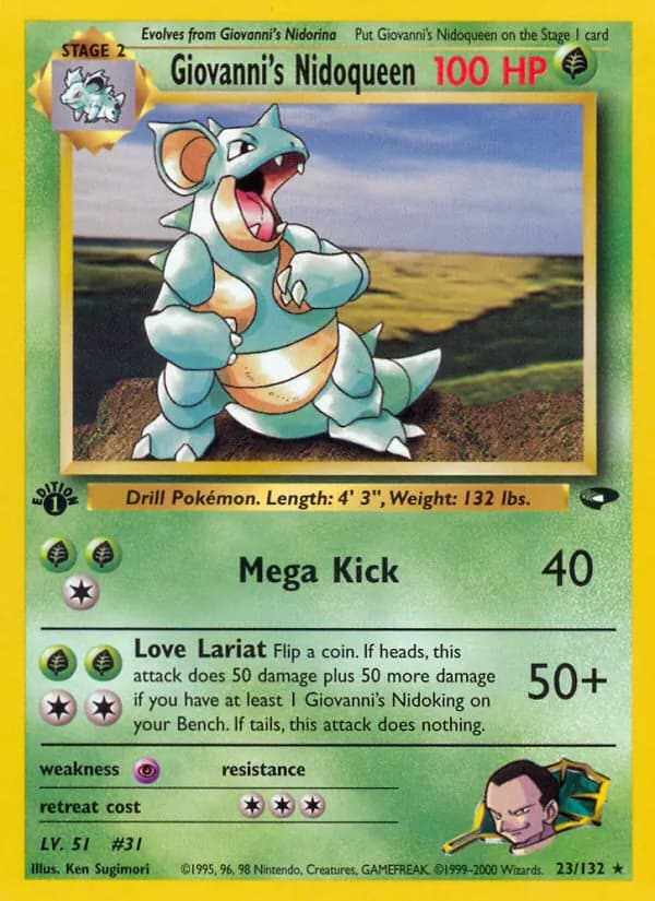 Giovanni's Nidoqueen card in English