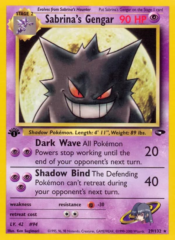 Sabrina's Gengar card in English