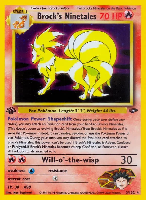 Brock's Ninetales card in English