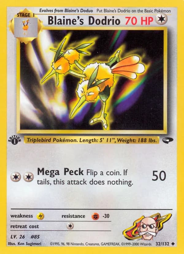 Blaine's Dodrio card in English