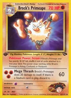 Brock's Primeape card in English