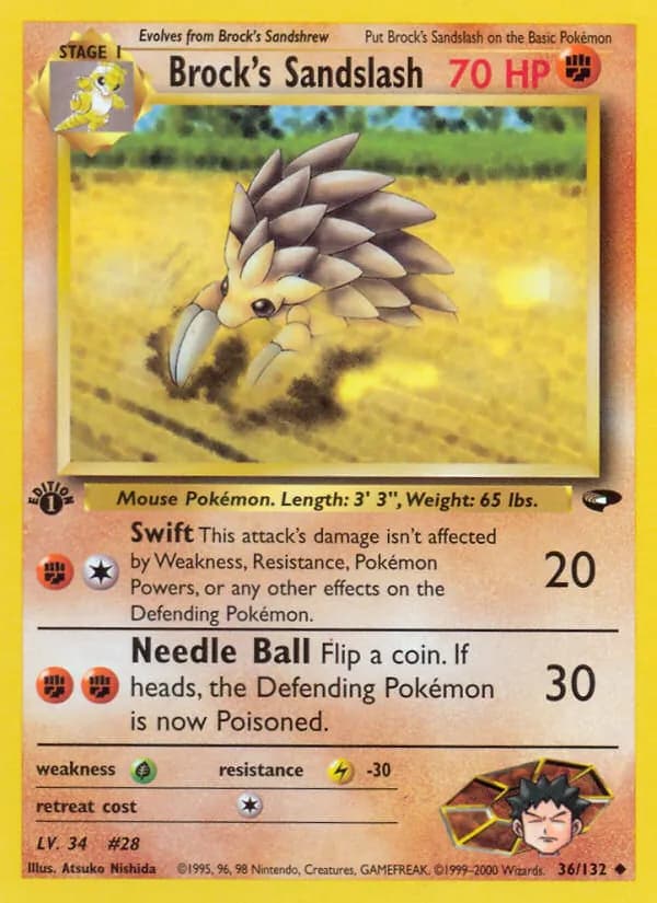 Brock's Sandslash card in English