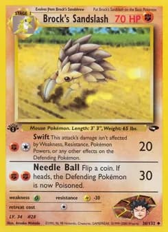 Brock's Sandslash card in English