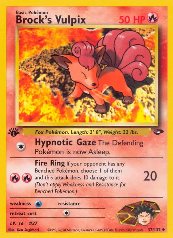 Brock's Vulpix card in English