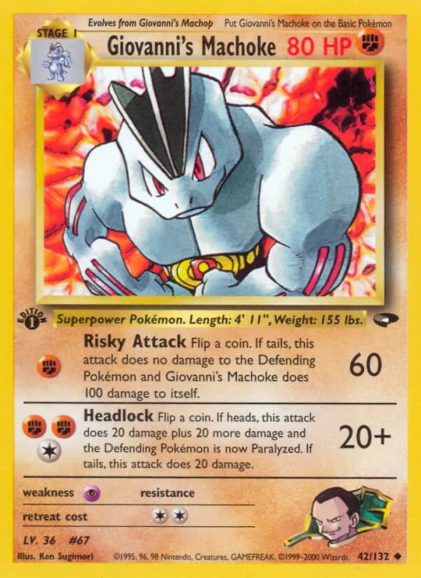 Giovanni's Machoke card in English