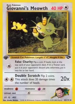 Giovanni's Meowth card in English