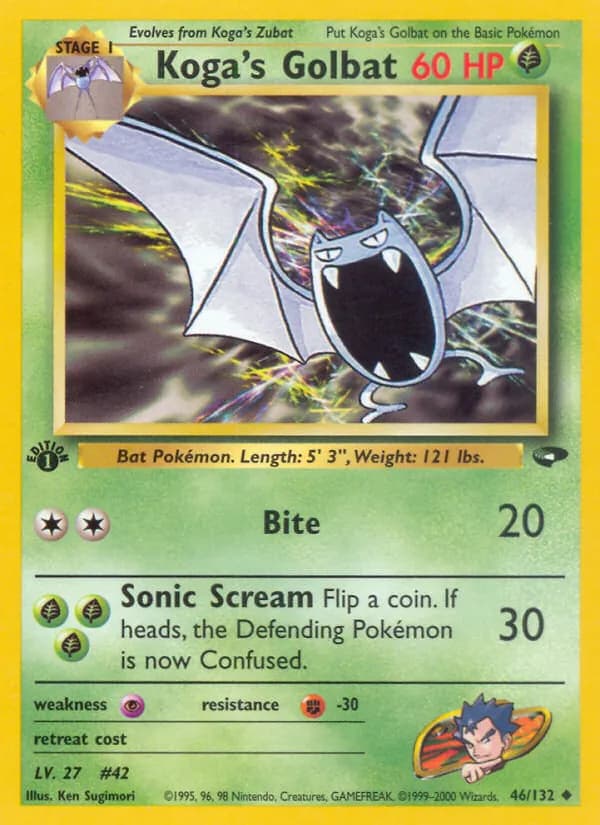 Koga's Golbat card in English