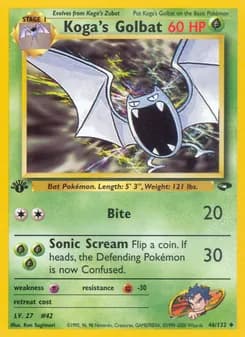 Koga's Golbat card in English