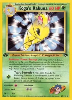 Koga's Kakuna card in English