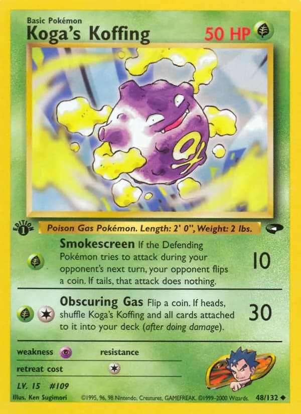 Koga's Koffing card in English