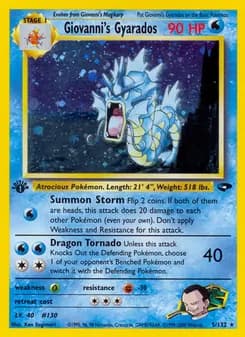 Giovanni's Gyarados card in English