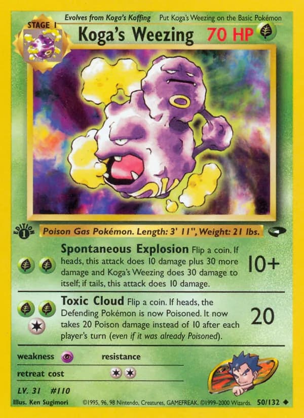 Koga's Weezing card in English