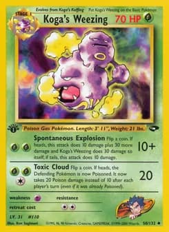 Koga's Weezing card in English