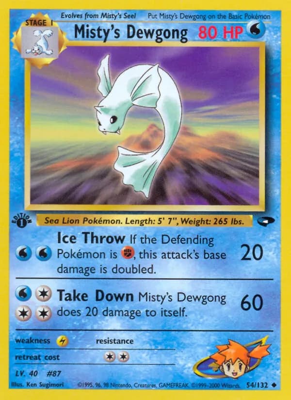 Misty's Dewgong card in English