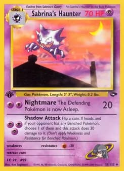 Sabrina's Haunter card in English